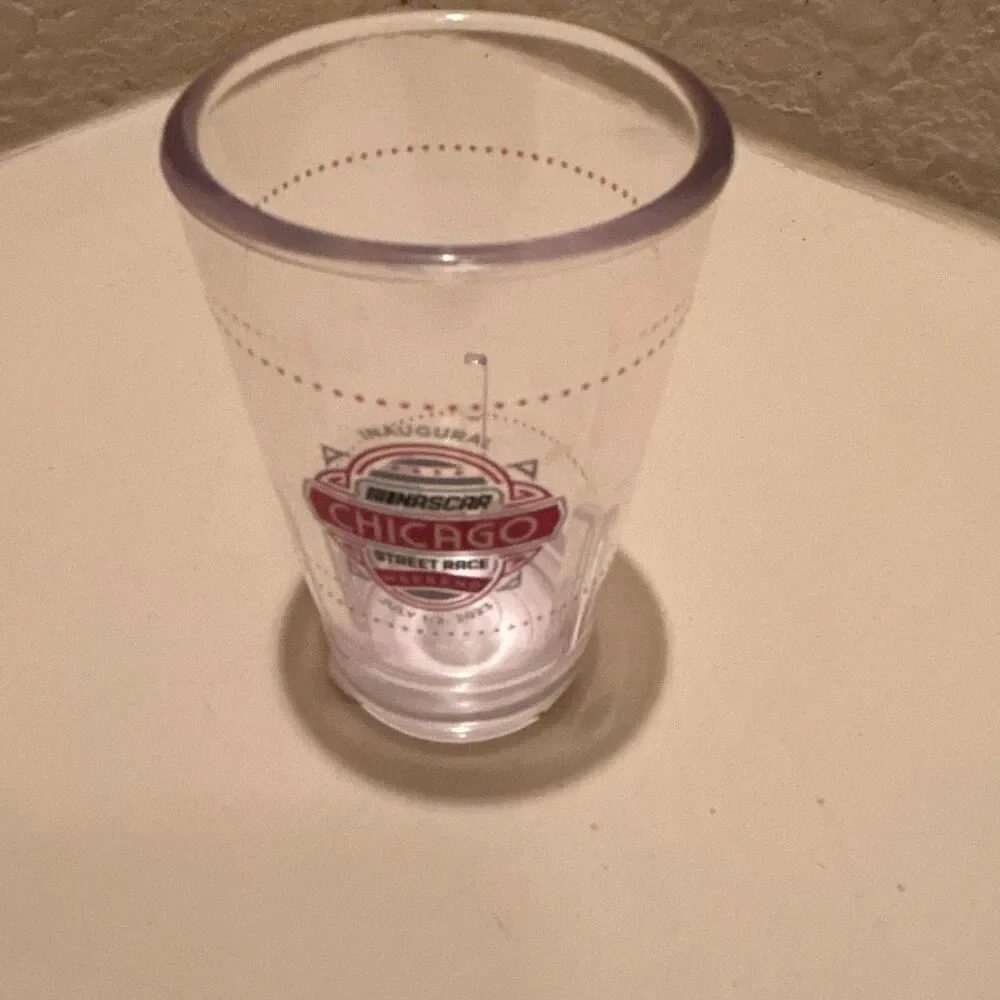 NASCAR Plastic Shot Glass Street Race Weekend 2023 Official Merch Bar Decor NWT